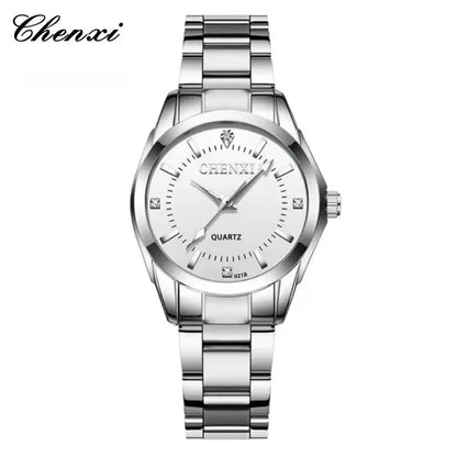 CHENXI 021B montre à Quartz pour femmes mode élégante étanche bracelet en acier inoxydable