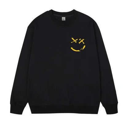 Grande taille hommes sweat pulls pull surdimensionné 6XL 7XL homme col rond manches longues imprimé noir hauts amples vêtements masculins