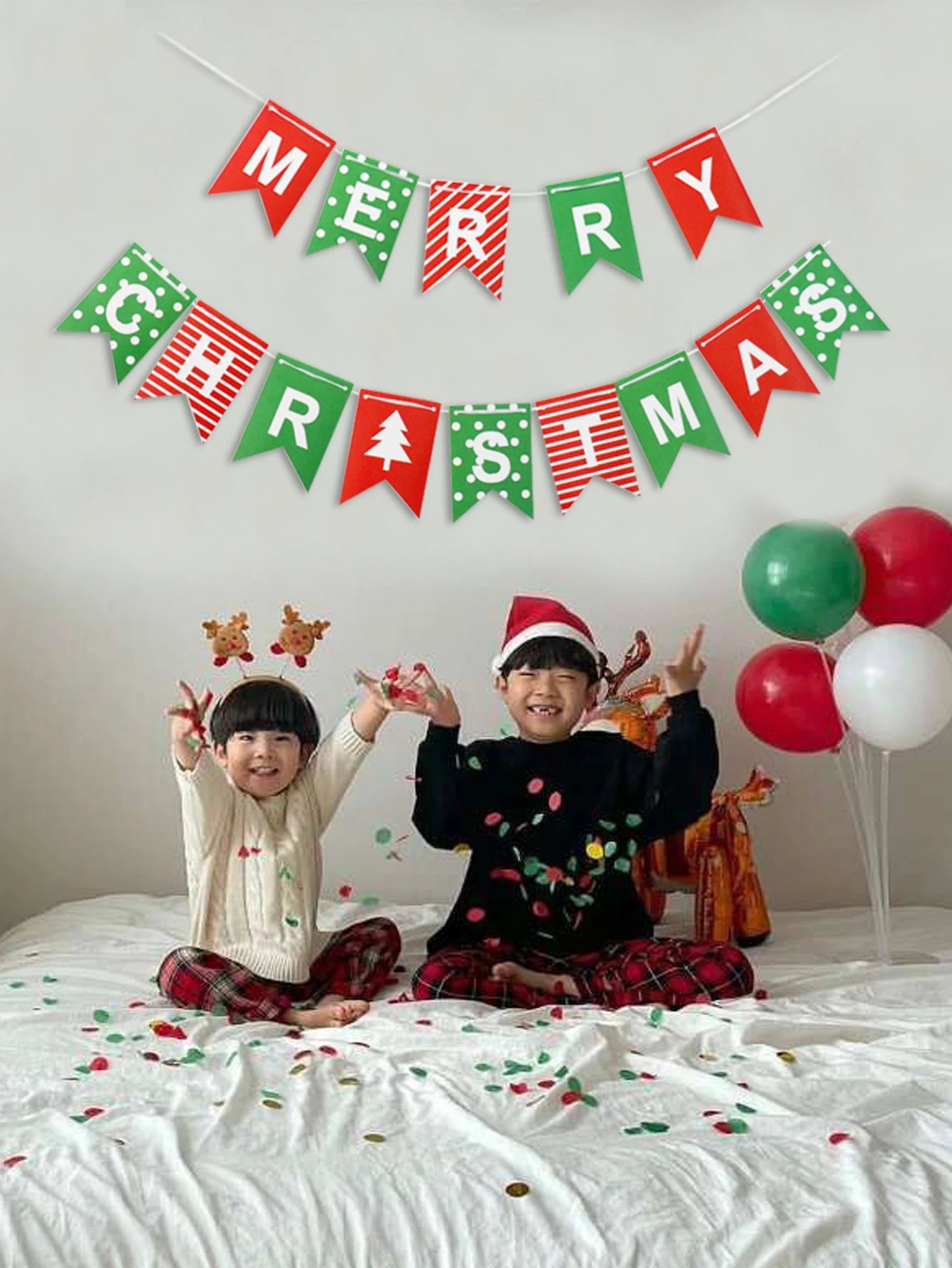 Guirlande drapeaux de Noël