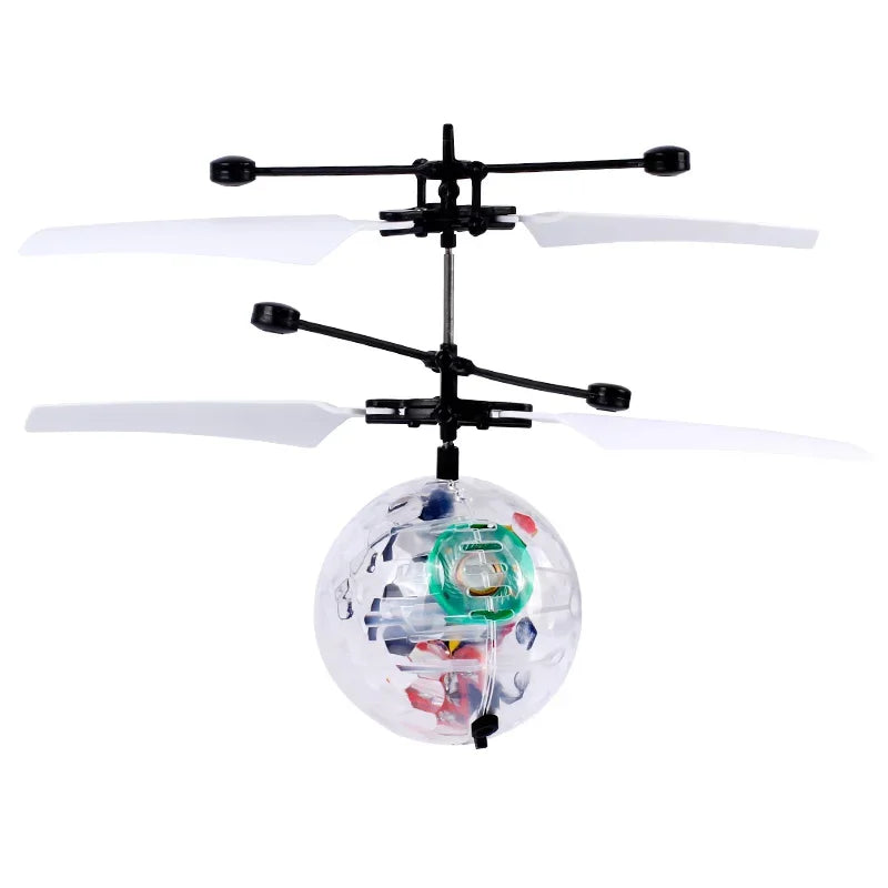 Mini Drone coloré LED brillant RC, boule volante, hélicoptère, boule de cristal légère, Induction, avion quadrirotor, jouets pour enfants