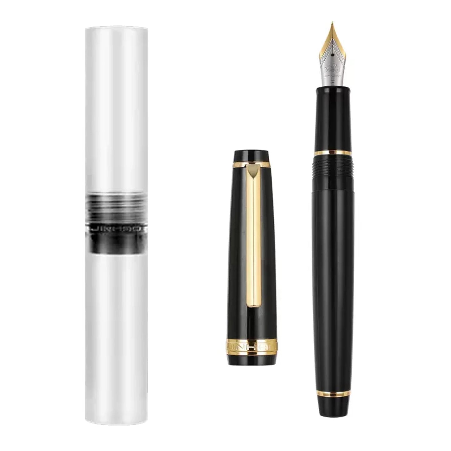 Jinhao-Stylo à plume en acrylique 82 avec clip doré, plume de 0.5mm, rose, vert,