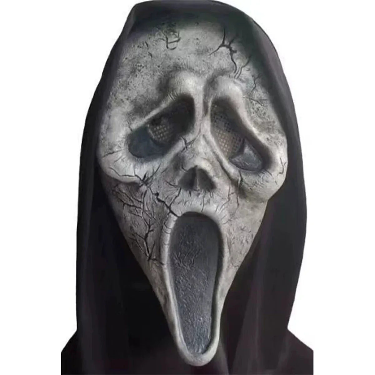 Horreur de cosplay d'Halloween, masque de grimace drôle, couvre-chef effrayant, accessoires de danse pour adultes, jeu de rôle en latex NPC