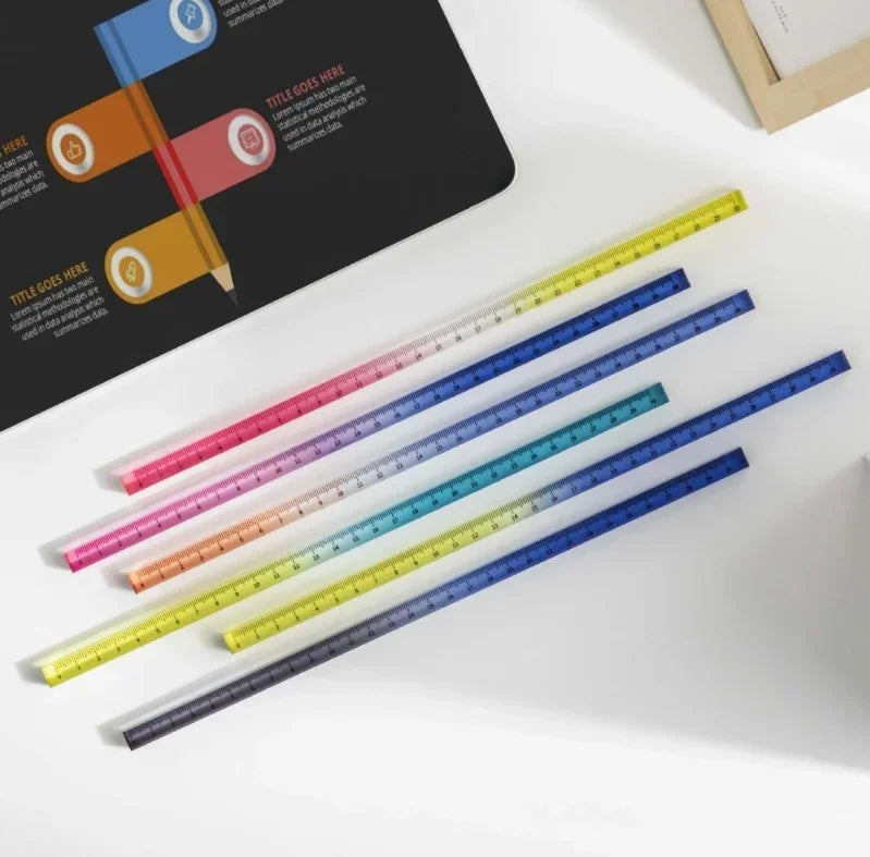 Règles droites transparentes de Style INS, 15cm 20cm 30cm,