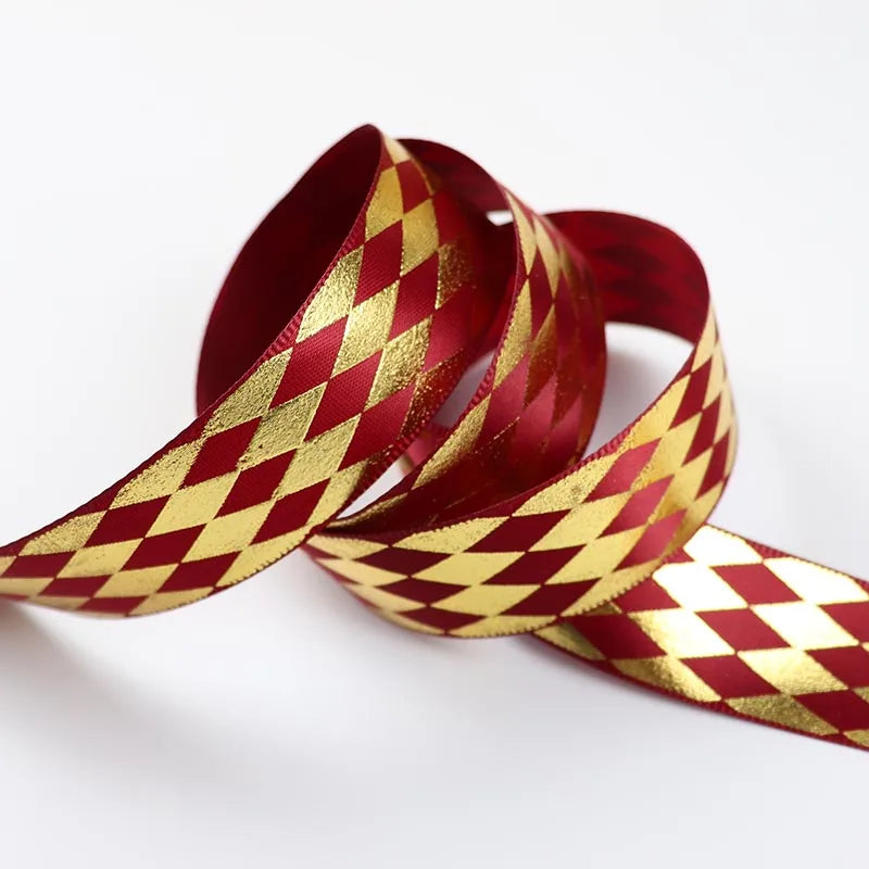 Ruban bronzant pour emballage de fleurs, accessoires de nœuds de cheveux bricolage, décoration de mariage et de Noël, cadeau de ruban, 5 mètres, 25mm
