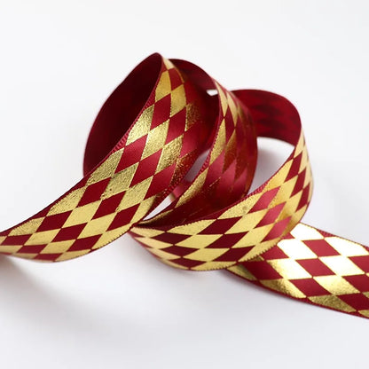 Ruban bronzant pour emballage de fleurs, accessoires de nœuds de cheveux bricolage, décoration de mariage et de Noël, cadeau de ruban, 5 mètres, 25mm