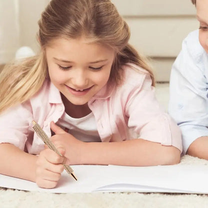 Stylo à bille rétractable avec biscuits nacré,