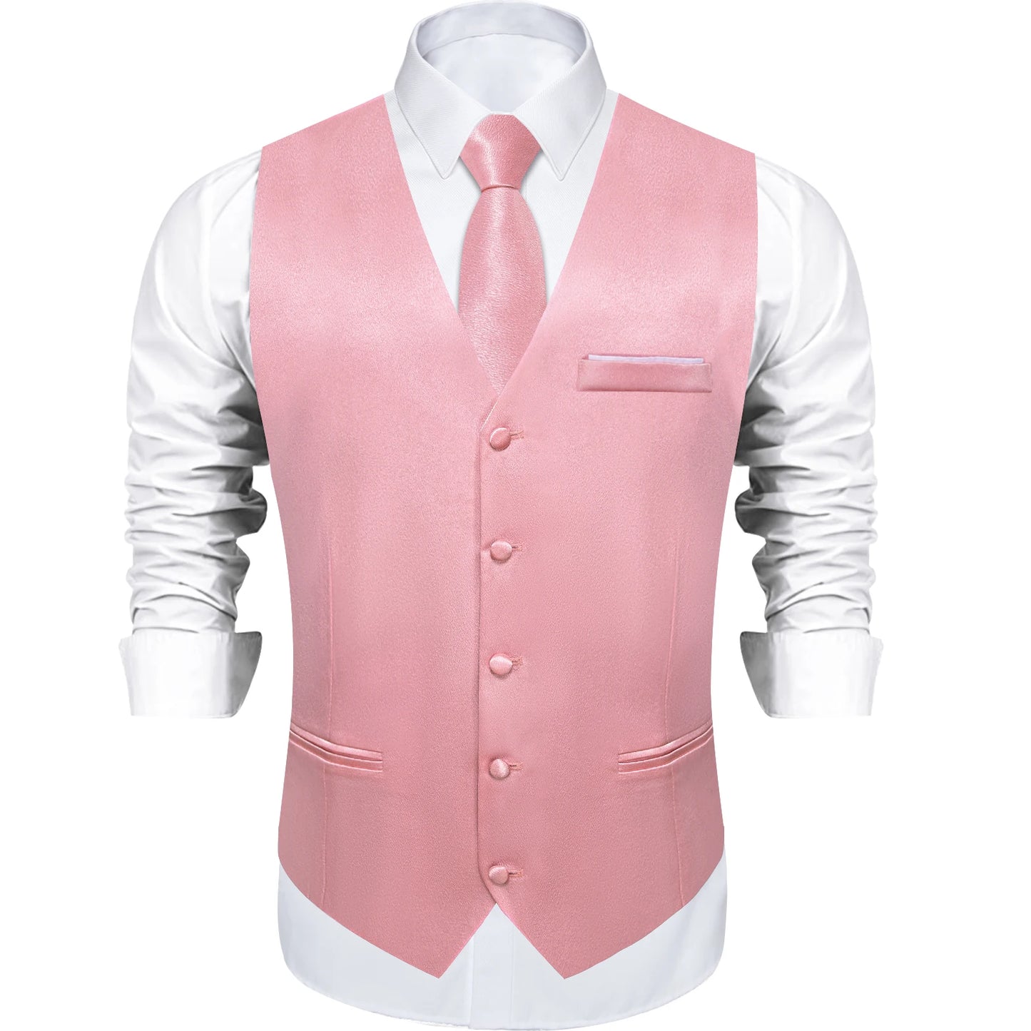 Costume en Satin solide, ensemble gilet et cravate, noir, blanc, bleu, rouge, smoking de mariage pour hommes, gilets d'affaires de luxe, bal de promo, veste sociale sans manches