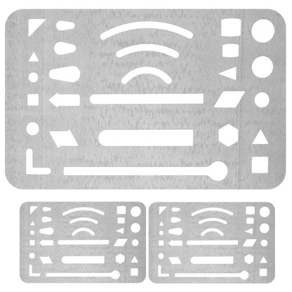 Pochoirs en acier inoxydable,  27 trous, 3 pièces