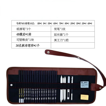 Ensemble de crayons de croquis pour débutants, 29 pièces, Kit professionnel, matériau imperméable, vêtements durables, fournitures scolaires