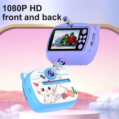 Appareil photo numérique pour enfants impression instantanée pour enfants impression thermique lapin caméra impression Photo instantanée caméra vidéo jouets + 32G mémoire C