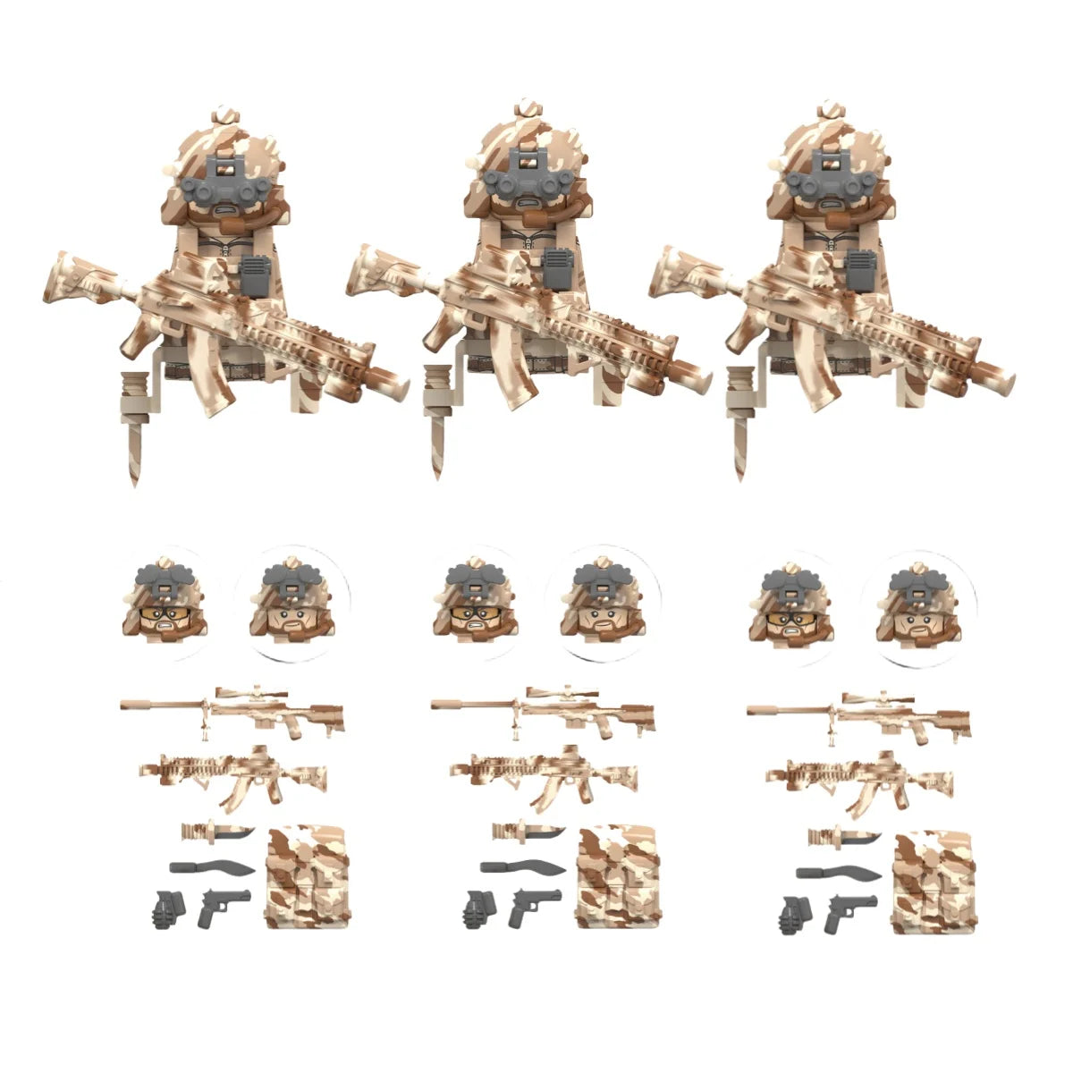 WM6147 le Service aérien spécial Delta militaire Alpha KSK neige léopard Commando marine sceaux forces d'enfants sauvages modèle bloc brique jouet