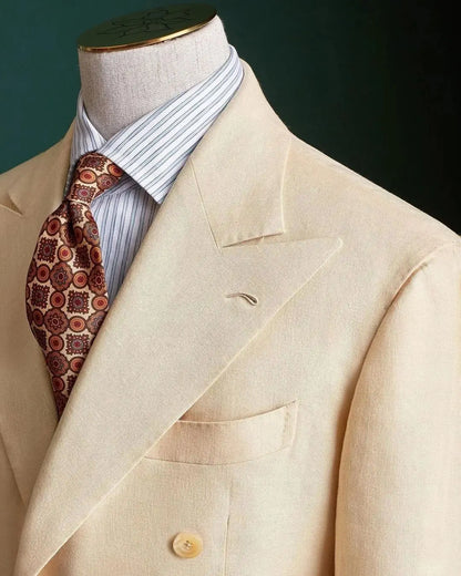 Blazer formel pour hommes, manteau blanc crème, smokings de mariage ajustés, costumes de loisirs, 1 pièce personnalisés