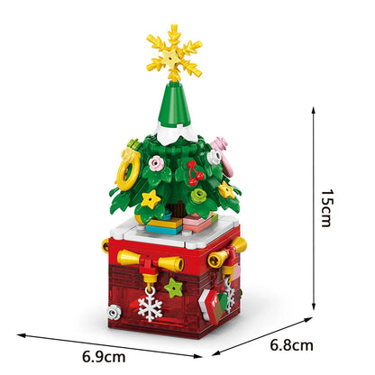 Maison de neige de noël, père noël, bonhomme de neige, blocs de construction de maison, briques, décoration DIY, ornement de bureau, jouets pour enfants