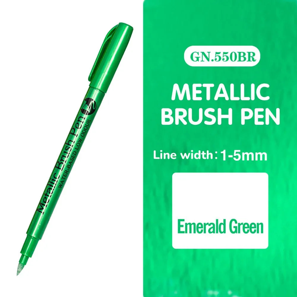 Stylos marqueurs métalliques 12 couleurs,