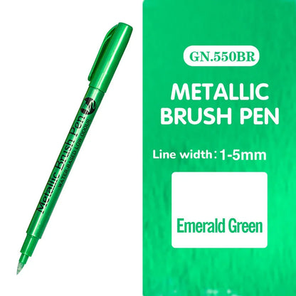 Stylos marqueurs métalliques 12 couleurs,