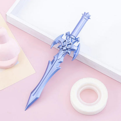 Stylo Gel bleu, bras créatifs, accessoires d'épée, papeterie scolaire d'écriture pour étudiants, fournitures de bureau, 4 pièces