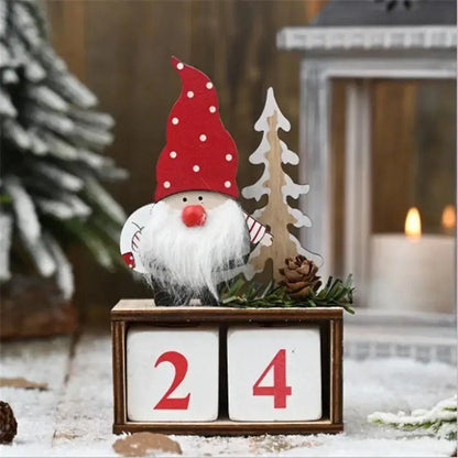 Calendrier de noël, décoration de fête pour la maison, cadeaux de joyeux noël et du nouvel an, décor de noël, accessoires de mode pour la maison, fournitures