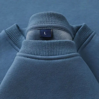 Sweat-shirt épais en peluche de coton pur, pull à col rond solide, mince et lourd, automne et hiver, chaud, 600g