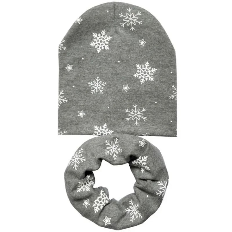 Chapeau en coton imprimé étoile pour bébé, casquette pour tout-petits, écharpe pour bébé, bonnet pour enfants, chapeaux pour garçons et filles, automne et hiver