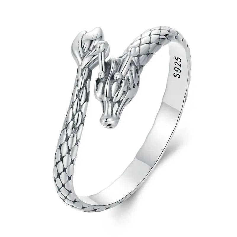 WOSTU-Bagues ajustables en argent regardé 925 pour femme, bijoux originaux empilables, taille ouverte