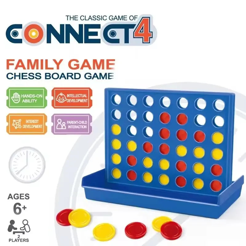 Jeu d'échecs de Bingo quatre en une rangée, jeu de société familial classique, jouets éducatifs amusants pour enfants, jeu de société de divertissement