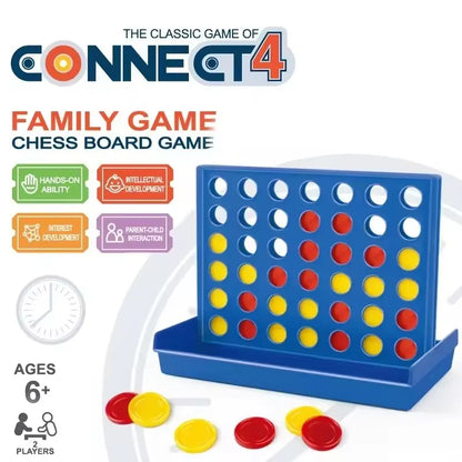 Jeu d'échecs de Bingo quatre en une rangée, jeu de société familial classique, jouets éducatifs amusants pour enfants, jeu de société de divertissement