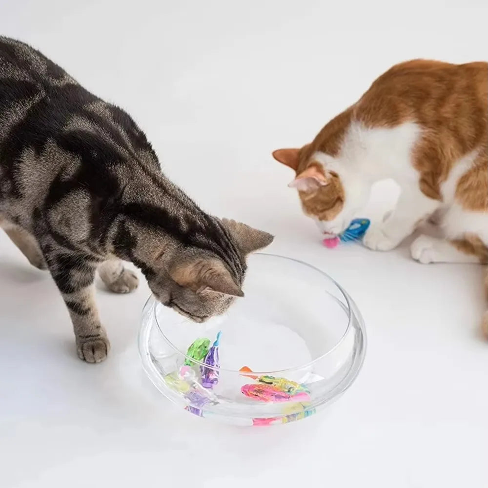 Jouet poisson  pour chat LED inductif interactif