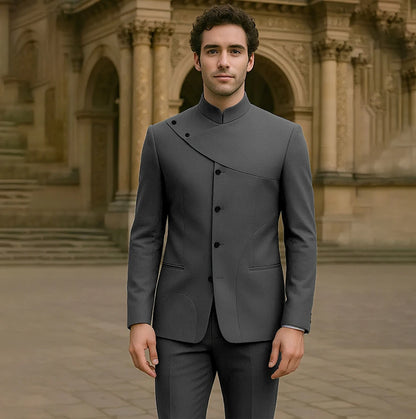 Costumes pour hommes charmants, personnalisés, haute couture, simple boutonnage, deux pièces (veste + pantalon), ensemble droit Simple et intelligent pour hommes