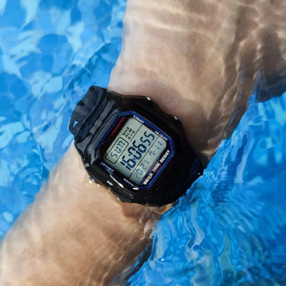 Montre numérique LED pour hommes, montre-bracelet Vintage en Silicone, horloge électronique