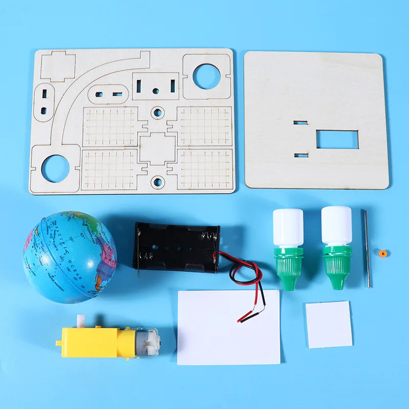 Modèle aérospatiale satellite en orbite rotative pour enfants, jouets de station spatiale Gizmo, science faite à la main, cadeau de bricolage, jouet d'apprentissage créatif, 1PC