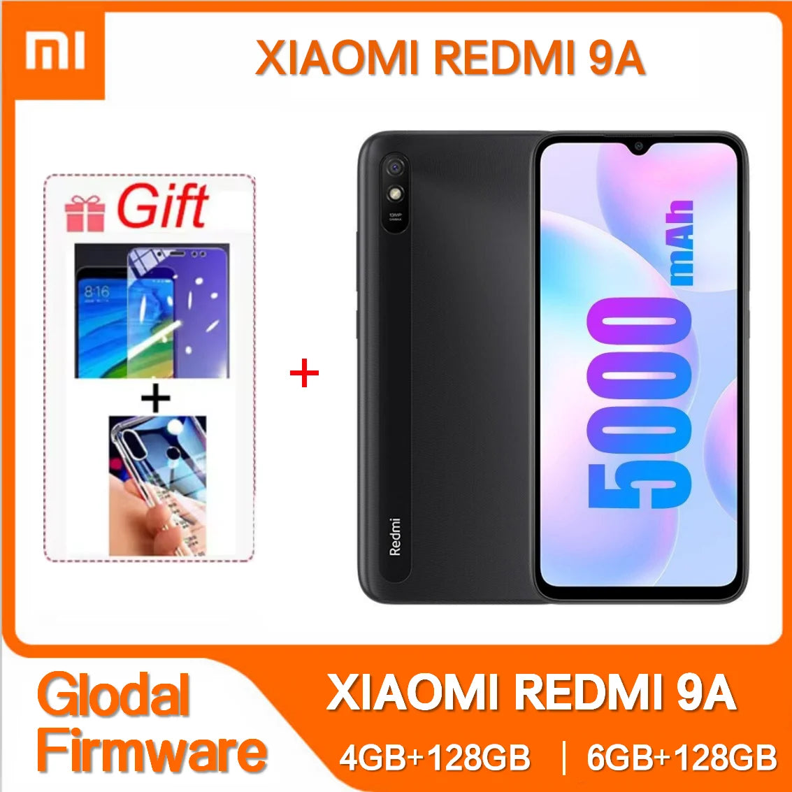 Xiaomi Redmi 9A  64GB/128GB  5000mAh 6.53 pouces MTK Helio G25 Octa Core 13MP 4G