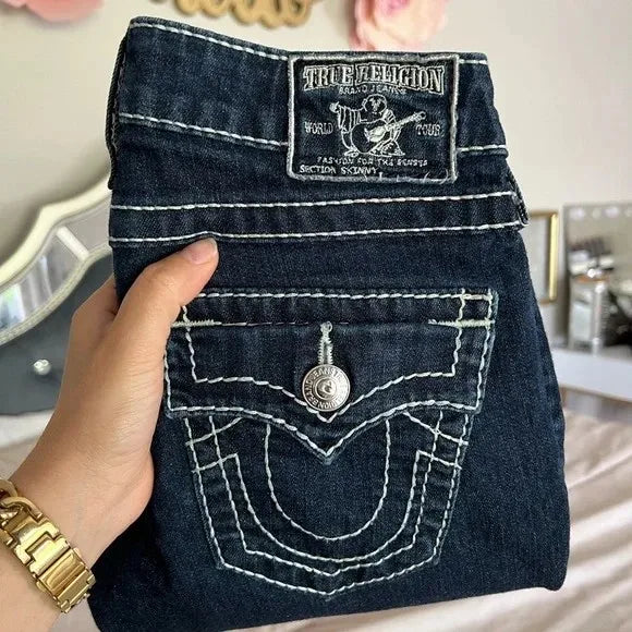 Y2k Denim pantalon Harajuku taille haute jambe large jean bleu bouddha brodé jean droit décontracté haute rue femmes vêtements
