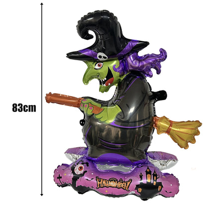 Ballon d'halloween géant fantôme citrouille crâne château Film d'aluminium ballon debout pour Halloween fête cour jardin décor effrayant