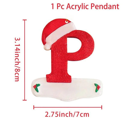 ZQNYCY - Pendentif lettre acrylique sapin de noël