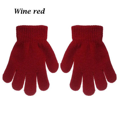 Gants extensibles simples et solides pour enfant, mitaines chaudes pour garçon et fille de 5 à 10 ans, collection automne et hiver