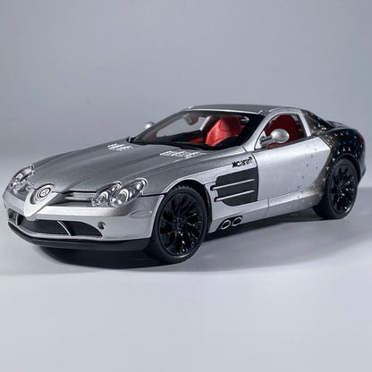 1:24 Benz SLR McLaren 722 AMG Super voiture de sport alliage métal moulé sous pression modèle de voiture son et lumière retirer enfants jouets voiture anniversaire