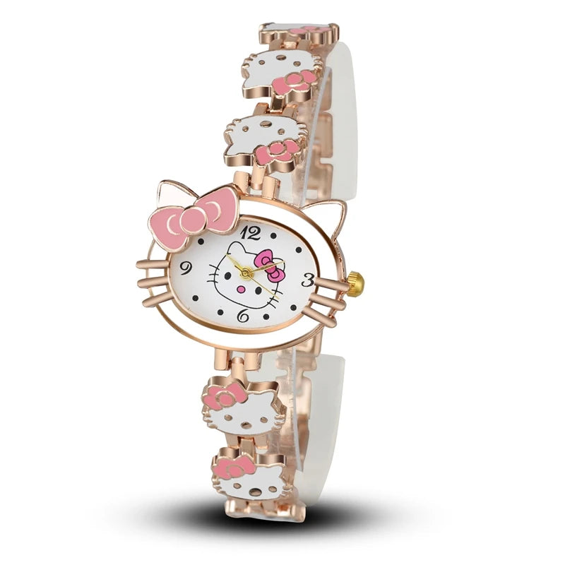 Hello Kitty  montre enfants décontracté  montres à Quartz rose
