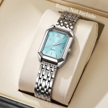 Mode Rectangle femmes montre-bracelet à Quartz décontracté  (sans boîte)