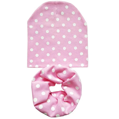 Chapeau en coton imprimé étoile pour bébé, casquette pour tout-petits, écharpe pour bébé, bonnet pour enfants, chapeaux pour garçons et filles, automne et hiver