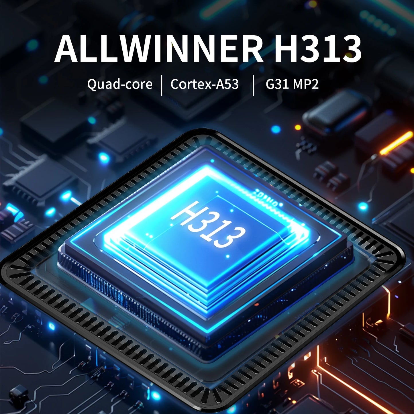 BLKJ - Boîtier TV intelligent mondial Android14 Wifi 5G Allwinner H313