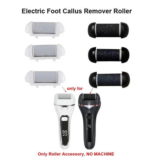 Têtes de rechange pour broyeur dissolvant de callosités des pieds, 3 pièces Quartz fin moyen grossier pour pédicure lime à pied électrique