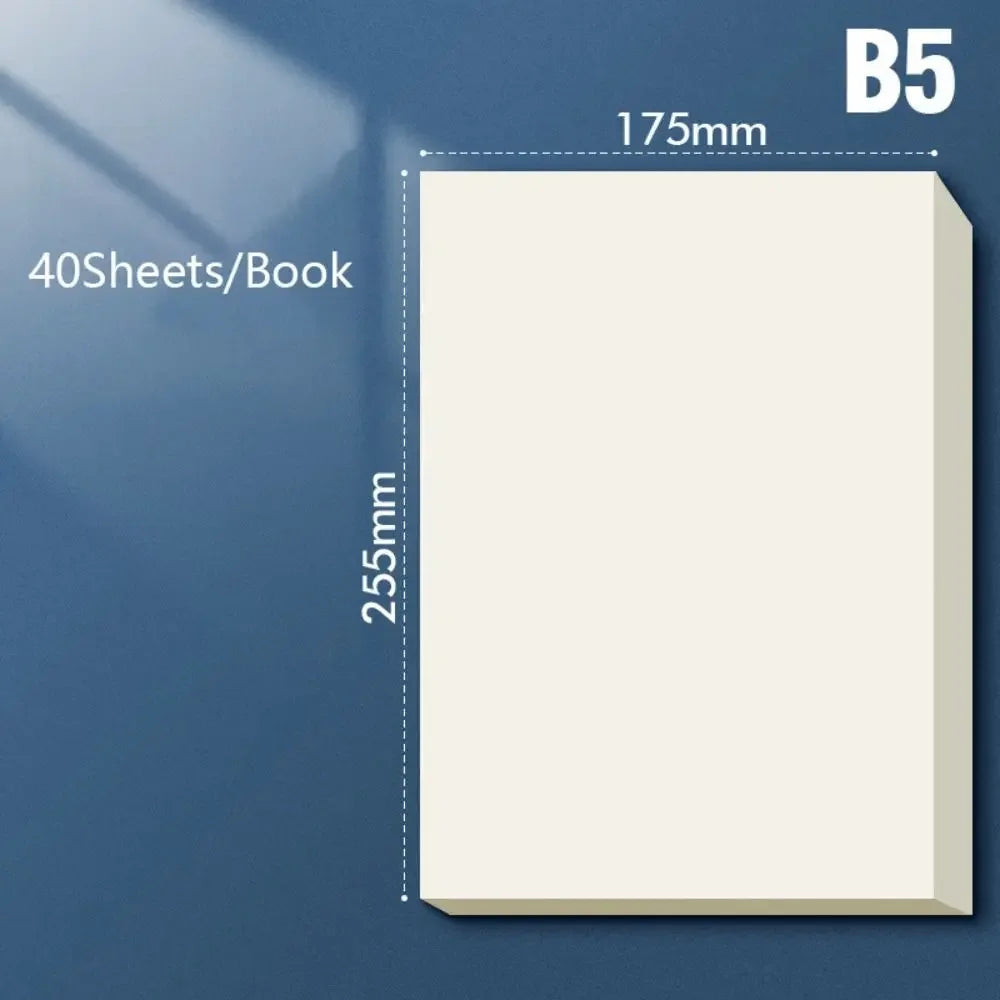 Papier pour calculs de brouillon B5, 40 feuilles, ligne horizontale,
