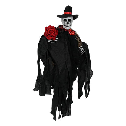 Décorations d'horreur d'halloween, crâne suspendu, tête de crâne d'horreur, accessoire de décoration de maison hantée, décor de cour suspendu 2025