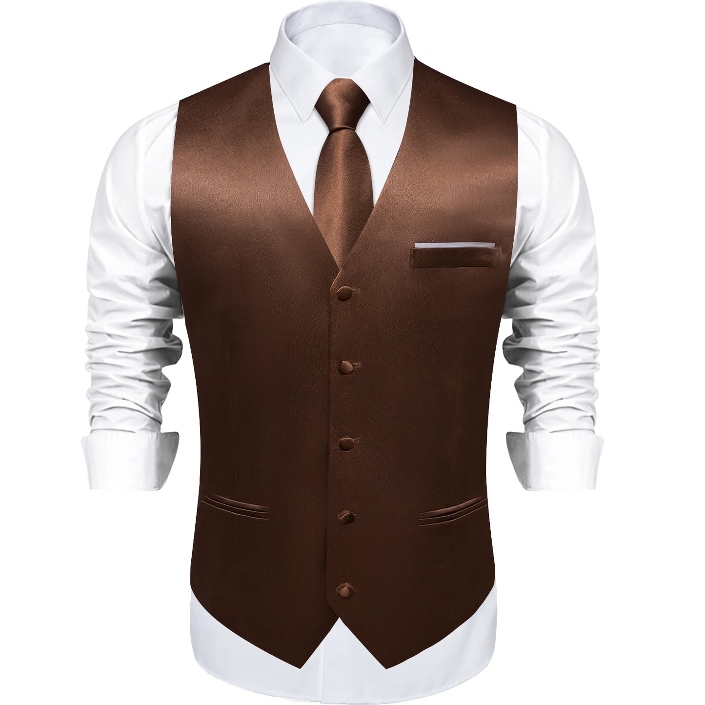 Costume en Satin solide, ensemble gilet et cravate, noir, blanc, bleu, rouge, smoking de mariage pour hommes, gilets d'affaires de luxe, bal de promo, veste sociale sans manches