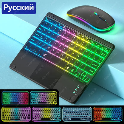 Clavier Android pour tablette rétroéclairée Rechargeable