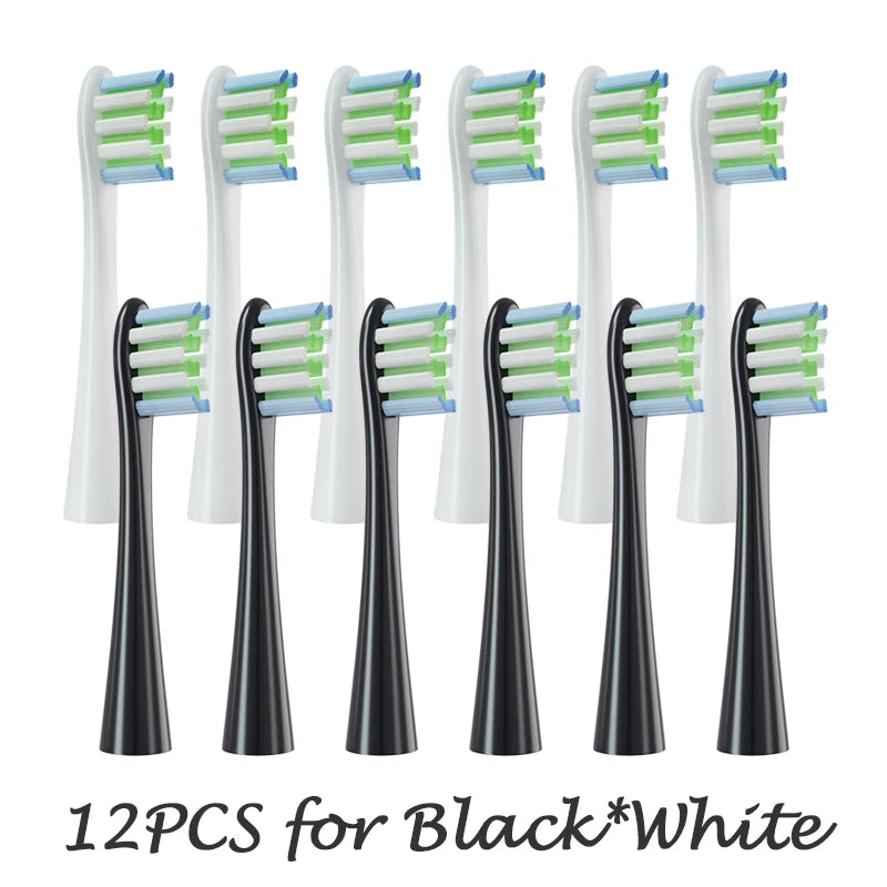 Têtes de brosse de remplacement, scellées sous vide, emballées, pour Oclean X PRO/ Z1/ F1/ One/ Air 2 /SE, buses de nettoyage en profondeur souples DuPont, 12 pièces