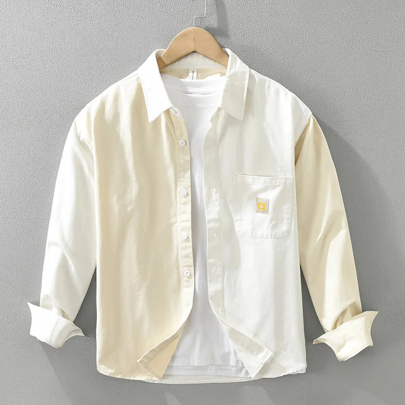 Chemises patchwork vintage pour hommes, vêtements décontractés, chemises minces à manches longues, 100% coton, CM7291