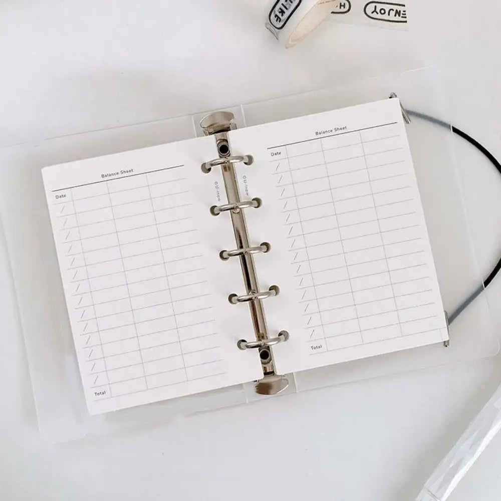 Papier de recharge, index à 5 trous, page intérieure, cartes, reliure de recharge intérieure, papier Liberty, blanc, papeterie, 50 feuilles