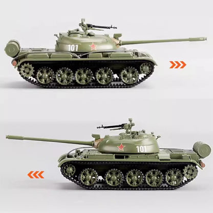 Perka T-54A T54A T54, échelle 1:64, Version chinoise, Type 59, Station principale, réservoir blindé, véhicule de défilé, modèle de Simulation, cadeau de collection