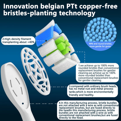 Têtes de brosse à dents de rechange pour têtes de rechange Phlips, tête de brosse à dents électrique Compatible avec Phllips, 4/8/16 pièces